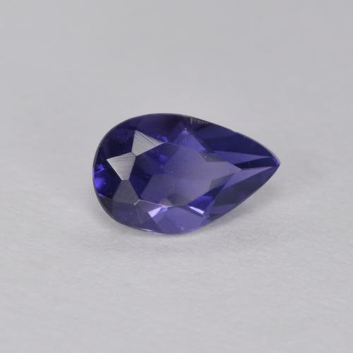 Iolite Blu notte naturale da 0.38 ct, Forma a pera, VVS-VS