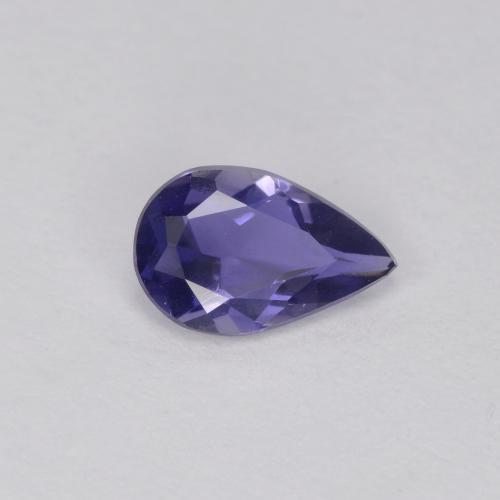 Iolite Blu scuro naturale da 0.32 ct, Forma a pera, VVS-VS