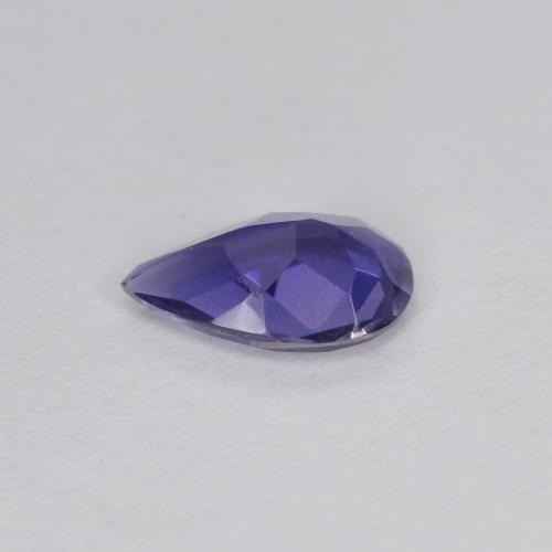 Iolite Blu scuro naturale da 0.32 ct, Forma a pera, VVS-VS