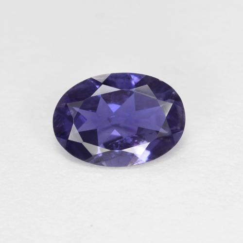 Iolite viola bluastro scuro naturale da 0,52 ct, taglio ovale, SI