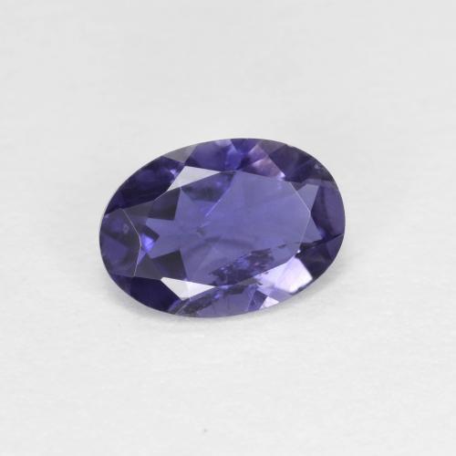 Iolite viola bluastro scuro naturale da 0,52 ct, taglio ovale, SI