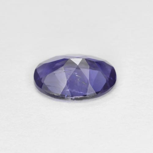Iolite viola bluastro scuro naturale da 0,52 ct, taglio ovale, SI