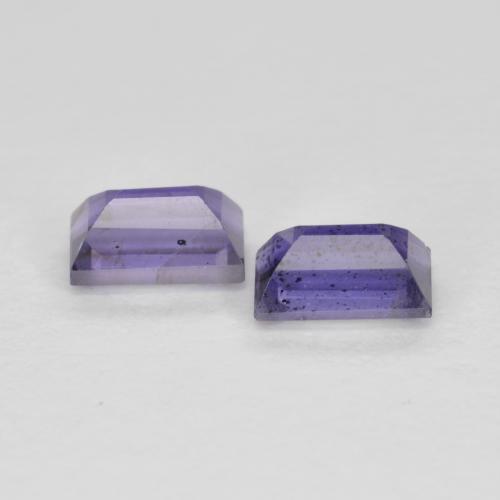 Gemme di Iolite Melanzane Viola naturale da 0.64 ct, Taglio a baguette, VS-SI