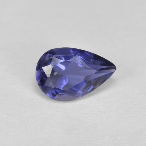 Iolite naturale blu da 0,37 ct, taglio a pera, VS