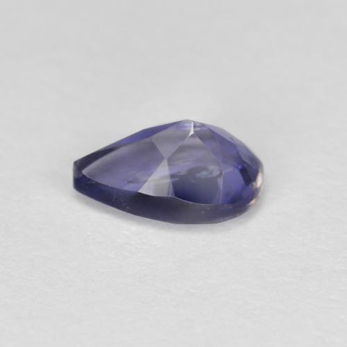 Iolite naturale blu da 0,37 ct, taglio a pera, VS