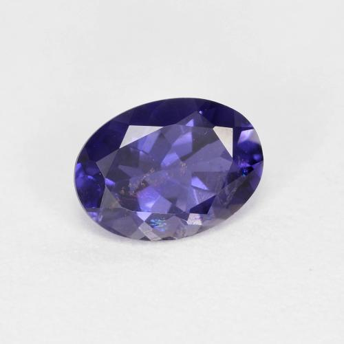 Iolite Viola bluastro scuro naturale da 0.66 ct, Taglio ovale, VS-SI