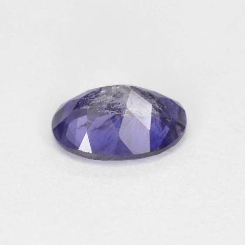 Iolite Viola bluastro scuro naturale da 0.66 ct, Taglio ovale, VS-SI