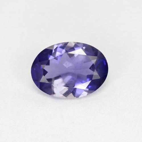 Iolite naturale porpora intenso da 0,55 ct, taglio ovale, VS