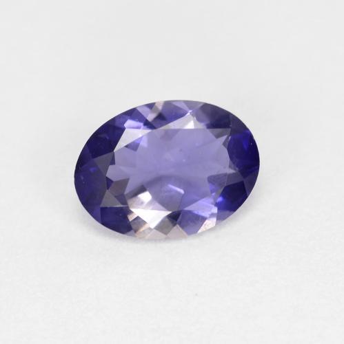 Iolite naturale porpora intenso da 0,55 ct, taglio ovale, VS