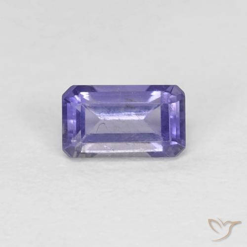 0.29ct Naturale Viola bluastro scuro Iolite, Taglio smeraldo, VS