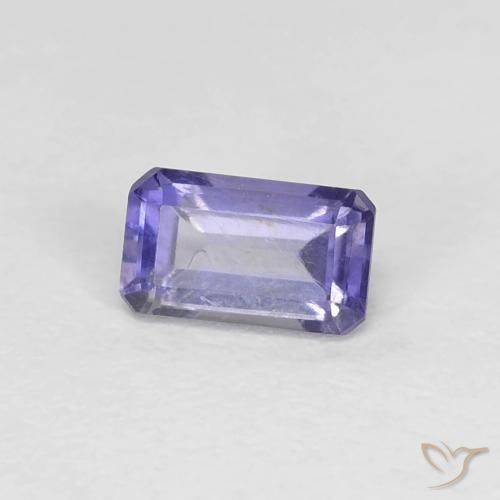 Iolite Viola bluastro scuro naturale da 0.29 ct, Ottagonale / Taglio smeraldo, VS