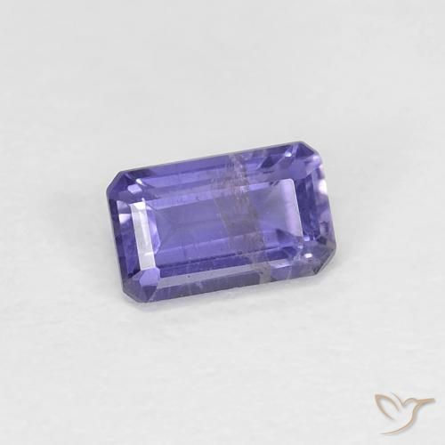 Iolite naturale viola da 0,29 ct, taglio smeraldo, VS-SI