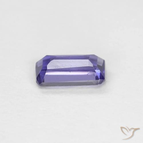 Iolite naturale viola da 0,22 ct, taglio smeraldo, VVS-VS