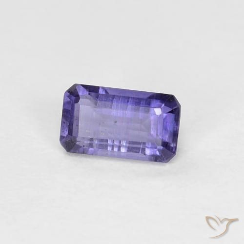 Iolite Viola scuro naturale da 0.25 ct, Ottagonale / Taglio smeraldo, VS