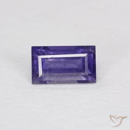 0.30ct Naturale Viola scuro Iolite, Taglio a baguette, VS