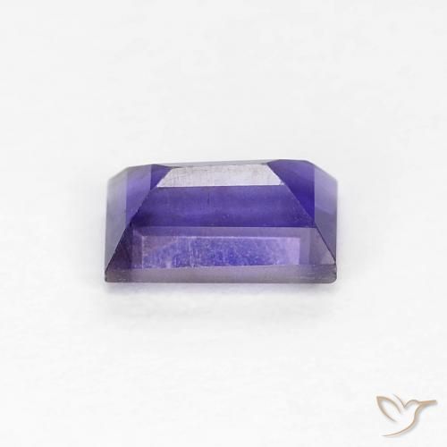 Iolite Viola bluastro scuro naturale da 0.30 ct, Taglio a baguette, VS