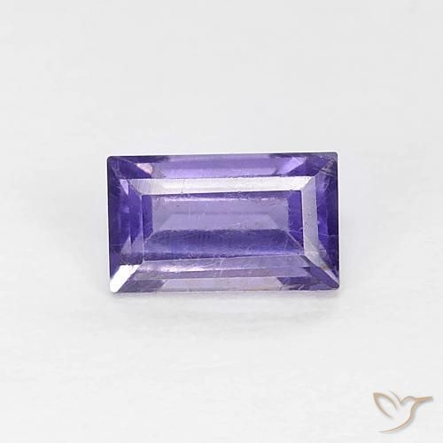 0.32ct Naturale Viola bluastro scuro Iolite, Taglio a baguette, VS