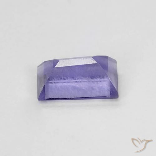Iolite Viola bluastro naturale da 0.28 ct, Taglio a baguette, VS