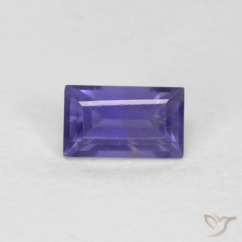 0.30ct Naturale Viola Intenso Iolite, Taglio a baguette, VS