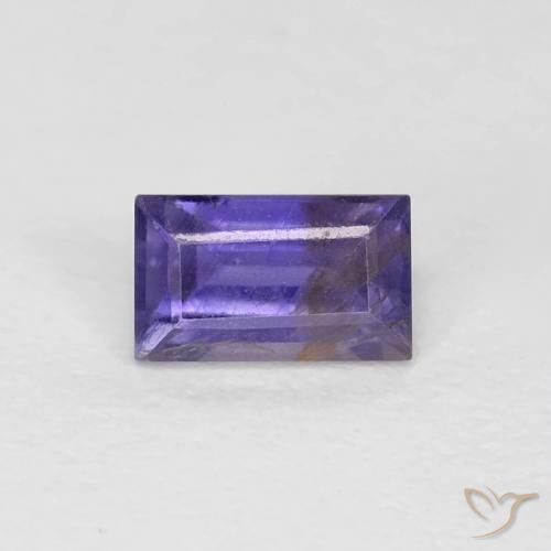 0.33ct Naturale Viola medio Iolite, Taglio a baguette, VS