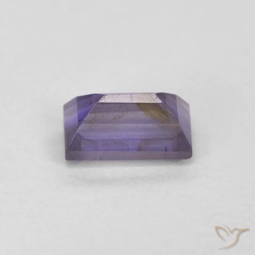 Iolite Viola medio naturale da 0.33 ct, Taglio a baguette, VS