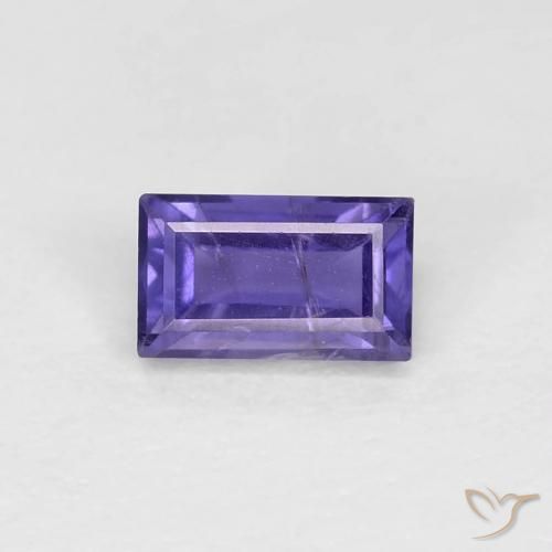 0.30ct Naturale Viola Intenso Iolite, Taglio a baguette, VS