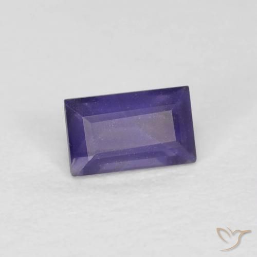 Iolite Viola medio naturale da 0.33 ct, Taglio a baguette, VS