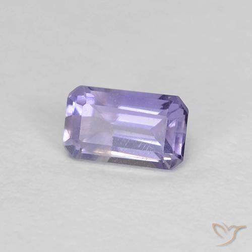 Iolite naturale viola da 0,28 ct, taglio smeraldo, VS