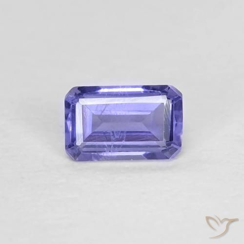 0.27ct Naturale Viola bluastro scuro Iolite, Taglio smeraldo, VS