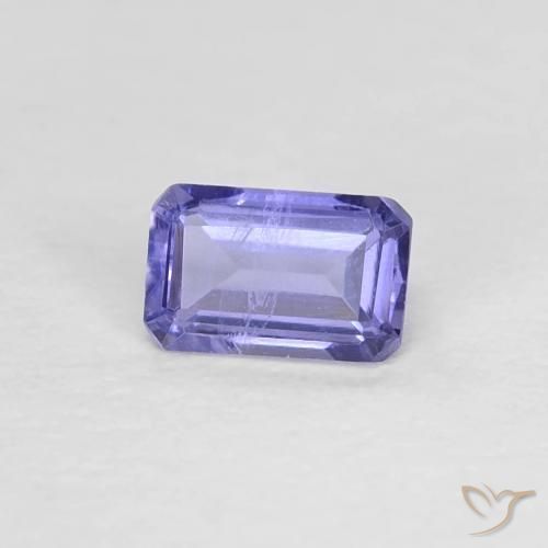Iolite Viola bluastro scuro naturale da 0.27 ct, Ottagonale / Taglio smeraldo, VS
