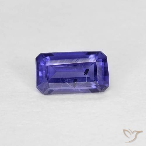 0.26ct Naturale Blu scuro Iolite, Taglio smeraldo, VS
