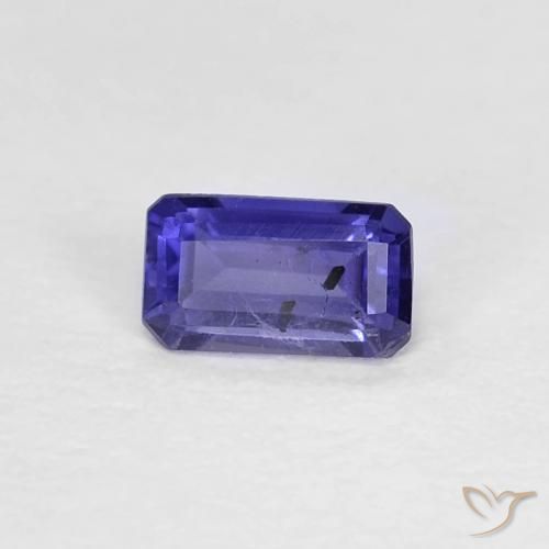 Iolite Blu scuro naturale da 0.26 ct, Ottagonale / Taglio smeraldo, VS