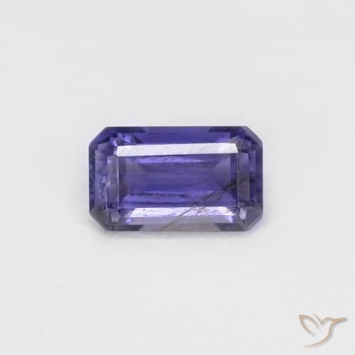 0.26ct Naturale Viola scuro Iolite, Taglio smeraldo, VS
