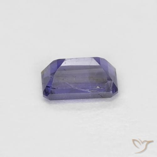 Iolite naturale viola da 0,28 ct, taglio smeraldo, VS