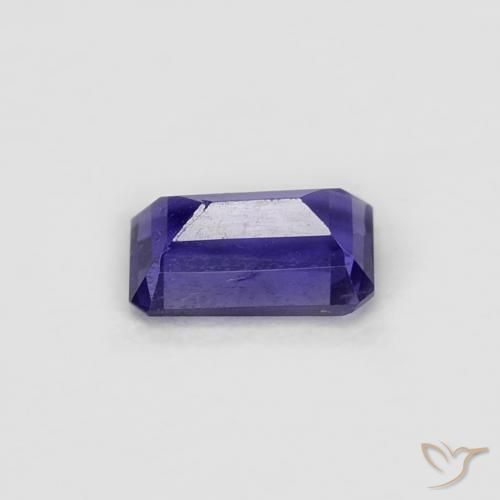 Iolite Viola scuro naturale da 0.26 ct, Taglio smeraldo, VS