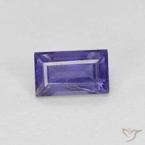 0.31ct Naturale Viola scuro Iolite, Taglio a baguette, VS-SI