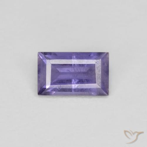 0.25ct Naturale Viola rosato chiaro Iolite, Taglio a baguette, VS