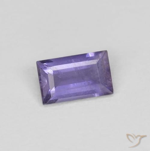 Iolite Viola rosato chiaro naturale da 0.25 ct, Taglio a baguette, VS