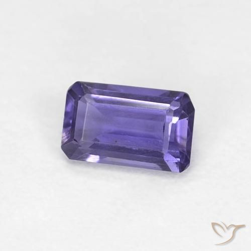 Iolite Viola scuro naturale da 0.26 ct, Ottagonale / Taglio smeraldo, VVS-VS