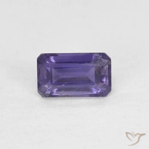 0.31ct Naturale Melanzane Viola Iolite, Taglio smeraldo, VS
