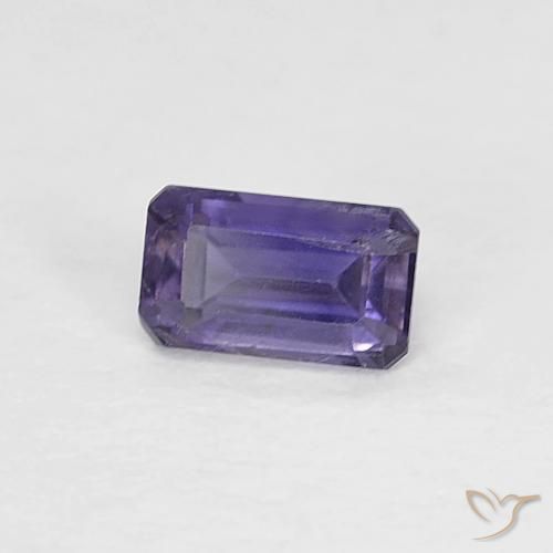 Iolite Melanzane Viola naturale da 0.31 ct, Ottagonale / Taglio smeraldo, VS