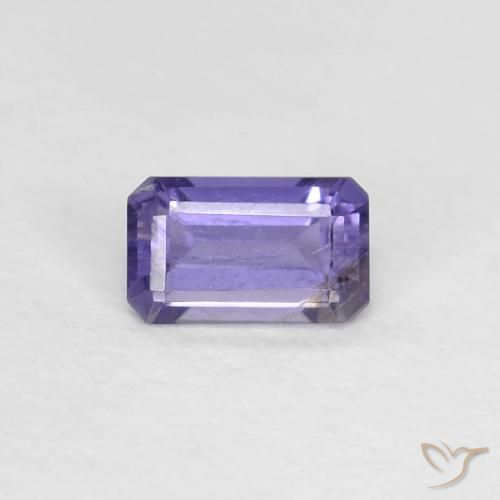 0.27ct Naturale Viola bluastro scuro Iolite, Taglio smeraldo, VS