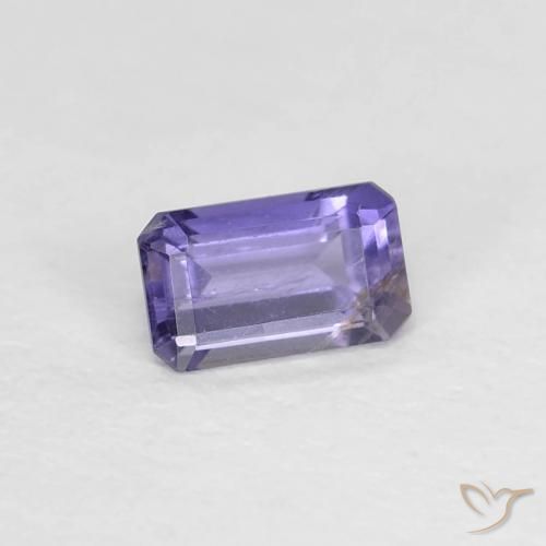 Iolite Viola bluastro scuro naturale da 0.27 ct, Ottagonale / Taglio smeraldo, VS