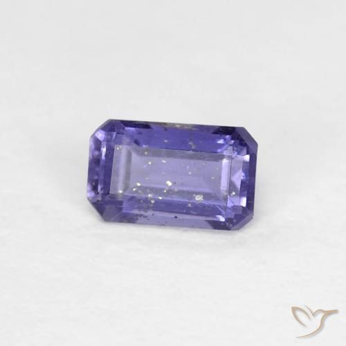 Iolite Viola bluastro scuro naturale da 0.27 ct, Ottagonale / Taglio smeraldo, VS