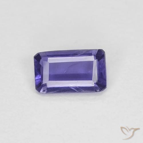 0.20ct Naturale Viola scuro Iolite, Taglio smeraldo, VVS-VS