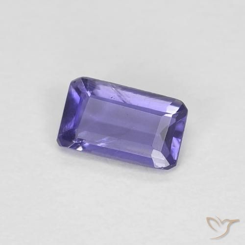 Iolite Viola scuro naturale da 0.20 ct, Ottagonale / Taglio smeraldo, VVS-VS