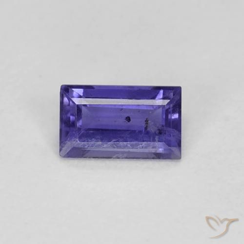 0.26ct Naturale Viola bluastro scuro Iolite, Taglio a baguette, VS-SI