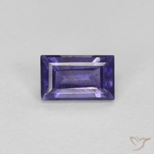 0.28ct Naturale Viola bluastro scuro Iolite, Taglio a baguette, VS-SI