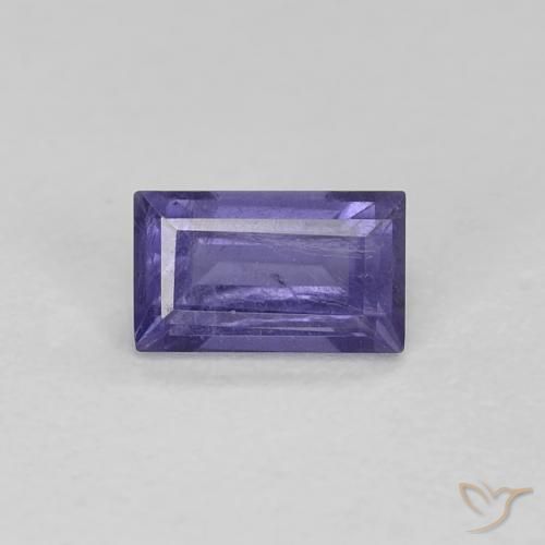 0.32ct Naturale Viola bluastro scuro Iolite, Taglio a baguette, VS-SI