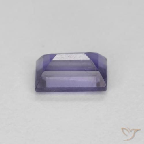 Iolite Viola bluastro scuro naturale da 0.32 ct, Taglio a baguette, VS-SI